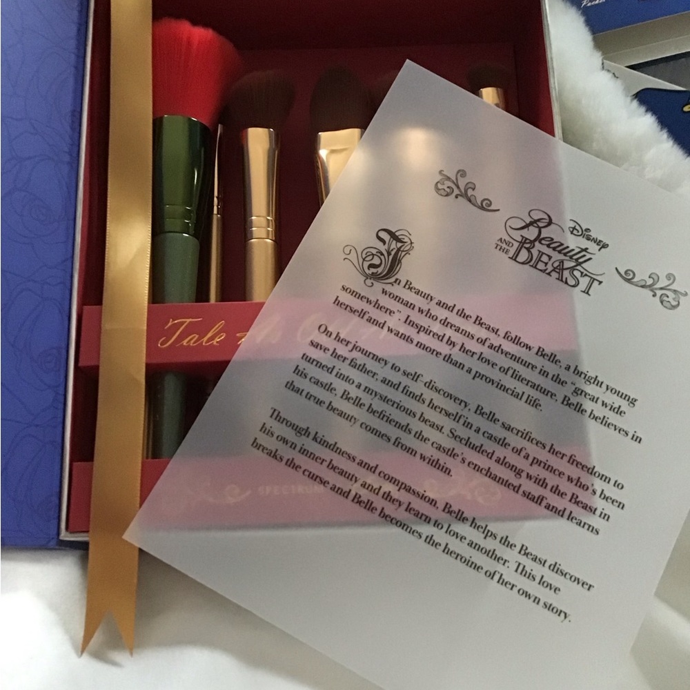 🎁 Disney Beauty And The Beast Bundle 18 pcs in Themed Box Brush Set, mirror,bag - Picture 12 of 12